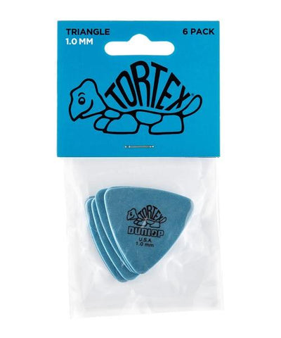 Dunlop Puas Tortex Triangulo 431P1.0, 1.00mm, Azul con 6pzas