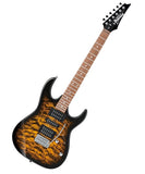 Ibanez Guitarra Eléctrica Ámbar Sombreado Transparente, GRX70QA-SB, Gio RG
